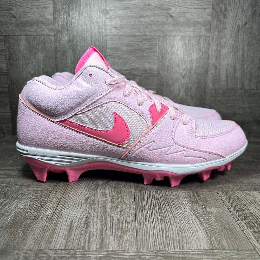 Jordan Stadium 90 Men's 13 Football Cleats Pink Leather Athletic NEW HQ0210-600